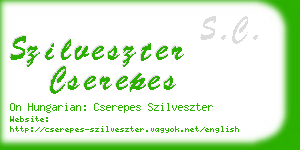 szilveszter cserepes business card